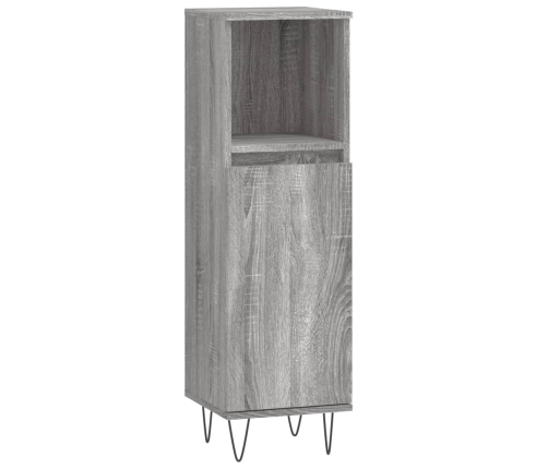 Set de muebles de baño 3 pzas madera contrachapada gris sonoma