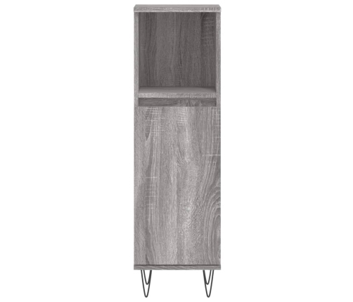 Set de muebles de baño 3 pzas madera contrachapada gris sonoma