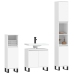 Set de muebles de baño 3 piezas madera contrachapada blanco