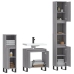 Set de muebles de baño 3 pzas madera contrachapada gris sonoma