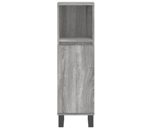 Set de muebles de baño 3 pzas madera contrachapada gris sonoma