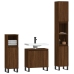 Set de muebles de baño 3 pzas madera contrachapada roble marrón