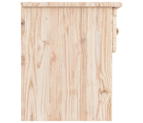 vidaXL Mesita de noche ALTA madera maciza de pino 41x35x41 cm