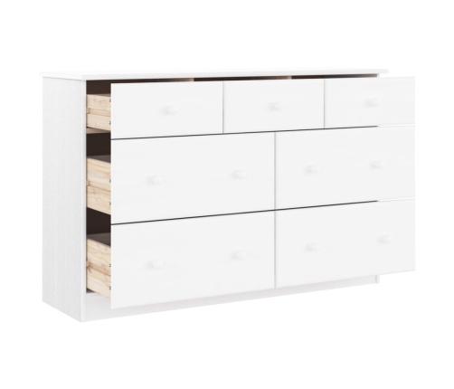 Cómoda cajonera ALTA madera maciza pino blanco 112x35x73 cm