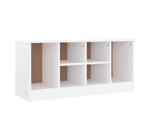 Banco zapatero ALTA madera maciza de pino blanco 100x35x45 cm