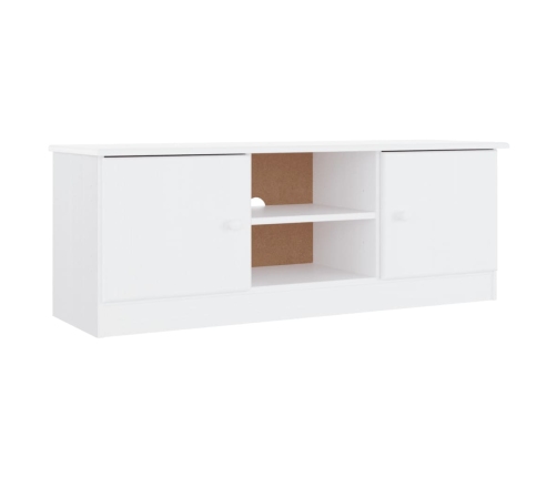 Mueble de TV ALTA madera maciza de pino blanco 112x35x41 cm