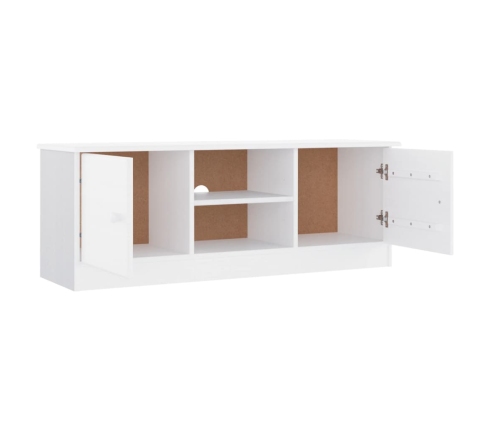 Mueble de TV ALTA madera maciza de pino blanco 112x35x41 cm