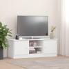 Mueble de TV ALTA madera maciza de pino blanco 112x35x41 cm