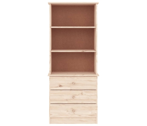 vidaXL Librería con cajones ALTA madera maciza de pino 60x35x142 cm