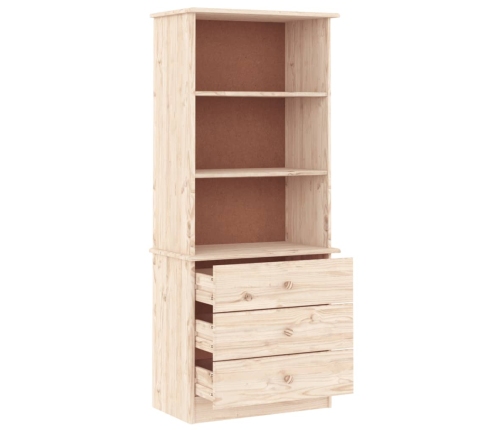 vidaXL Librería con cajones ALTA madera maciza de pino 60x35x142 cm