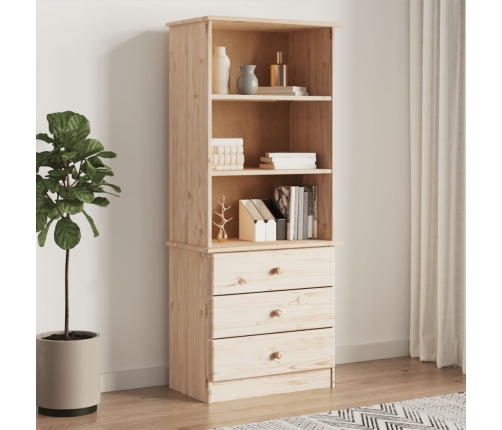 vidaXL Librería con cajones ALTA madera maciza de pino 60x35x142 cm