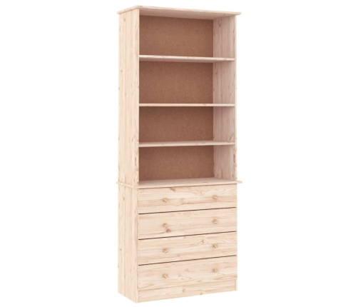 vidaXL Librería con cajones ALTA madera maciza de pino 77x35x186,5 cm