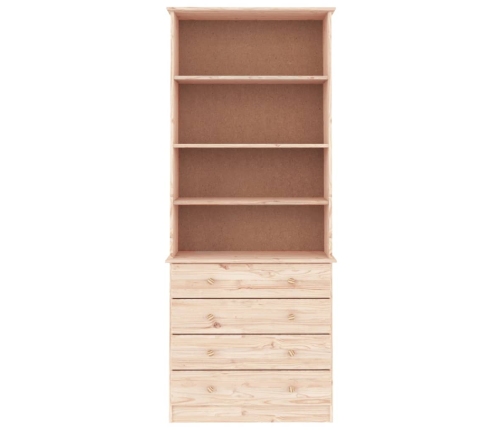 vidaXL Librería con cajones ALTA madera maciza de pino 77x35x186,5 cm