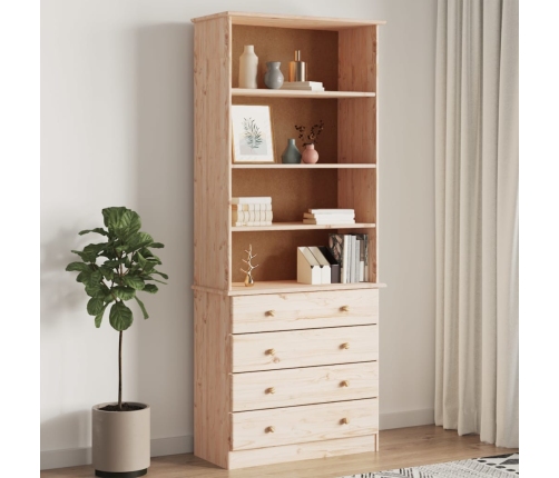 vidaXL Librería con cajones ALTA madera maciza de pino 77x35x186,5 cm