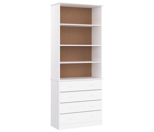 Librería con cajones ALTA madera de pino blanco 77x35x186,5 cm