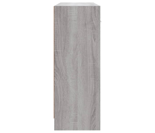 Aparador madera de ingeniería gris Sonoma 91x28x75 cm