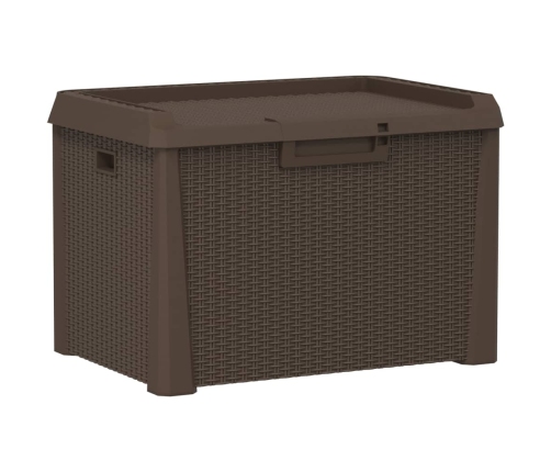 Caja de almacenaje para jardín PP marrón 125 L