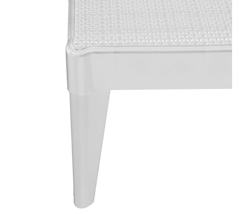 Tumbona de PP blanco 186x60x29 cm