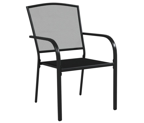 Juego de comedor de jardín 5 piezas acero gris antracita