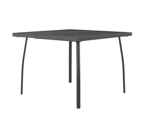 Juego de comedor de jardín 5 piezas acero gris antracita