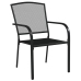 Juego de comedor de jardín 9 piezas acero gris antracita