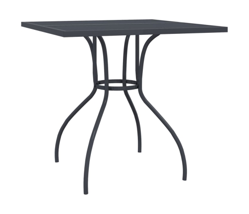 Juego de comedor de jardín 5 piezas acero gris antracita