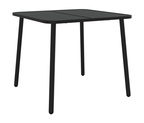 Juego de comedor de jardín 5 piezas acero gris antracita