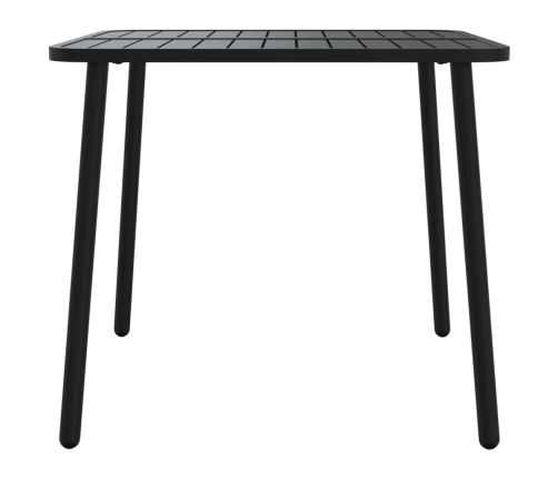 Juego de comedor de jardín 5 piezas acero gris antracita