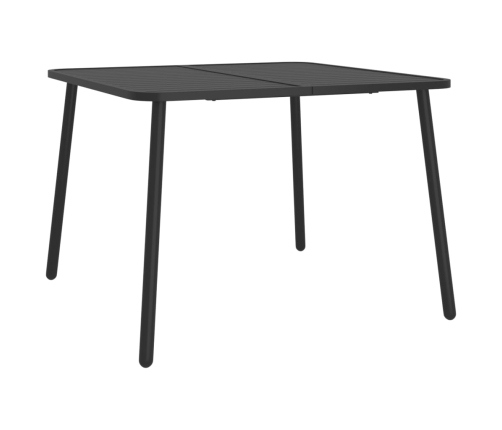 Juego de comedor de jardín 5 piezas acero gris antracita