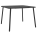 Juego de comedor de jardín 5 piezas acero gris antracita