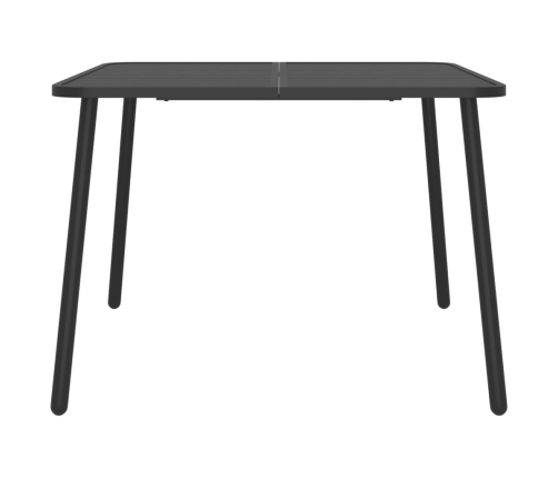 Juego de comedor de jardín 5 piezas acero gris antracita