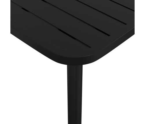 Juego de comedor de jardín 5 piezas acero gris antracita