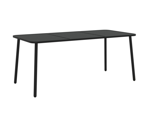 Juego de comedor de jardín 9 piezas acero gris antracita