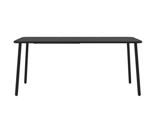 Juego de comedor de jardín 9 piezas acero gris antracita