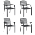 Juego de comedor de jardín 5 piezas acero gris antracita