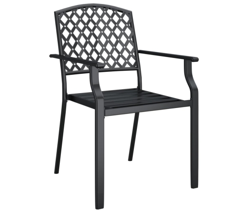 Juego de comedor de jardín 5 piezas acero gris antracita