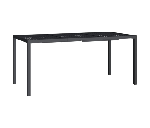 Juego de comedor de jardín 5 piezas acero gris antracita