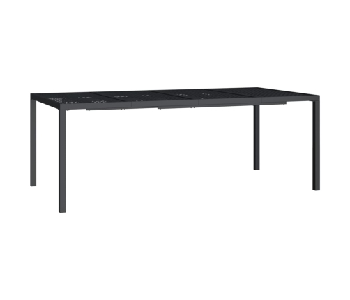 Juego de comedor de jardín 9 piezas acero gris antracita