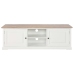 Mueble de TV madera contrachapada blanco 110x30x40 cm