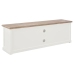 Mueble de TV madera contrachapada blanco 110x30x40 cm