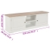 Mueble de TV madera contrachapada blanco 110x30x40 cm