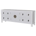 Mueble de TV madera contrachapada blanco 110x24x48 cm