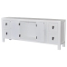 Mueble de TV madera contrachapada blanco 110x24x48 cm