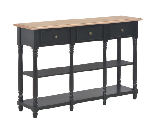 Mesa consola de madera de ingeniería negro 110x30x76cm