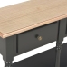 Mesa consola de madera de ingeniería negro 110x30x76cm