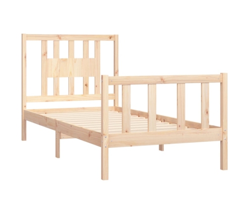 Estructura de cama sin colchón madera maciza de pino 100x200 cm