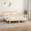 Estructura de cama con cabecero madera maciza de pino 150x200cm