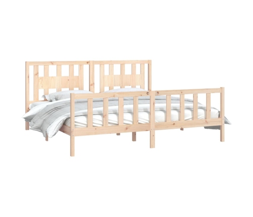 Estructura de cama sin colchón madera maciza de pino 200x200 cm