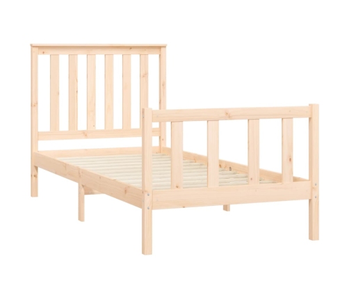 Estructura de cama sin colchón madera maciza de pino 100x200 cm