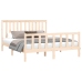 Estructura de cama con cabecero madera de pino blanco 150x200cm